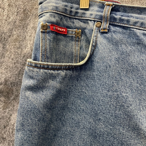 Vintage Chaps Denim‎ Jeans Men’s 36x32 Blue Straight Leg USA Style Classic 90s - Picture 2 of 10